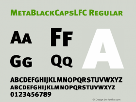 MetaBlackCapsLFC Regular OTF 1.0;PS 001.000;Core 116;AOCW 1.0 161图片样张