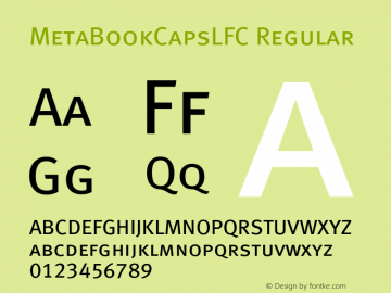 MetaBookCapsLFC Regular OTF 1.0;PS 001.000;Core 116;AOCW 1.0 161 Font Sample