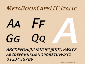 MetaBookCapsLFC Italic OTF 1.0;PS 001.000;Core 116;AOCW 1.0 161 Font Sample