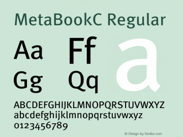 MetaBookC Regular OTF 1.0;PS 001.000;Core 116;AOCW 1.0 161图片样张