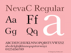 NevaC Regular OTF 1.0;PS 001.000;Core 116;AOCW 1.0 161 Font Sample