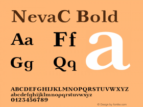 NevaC Bold OTF 1.0;PS 001.000;Core 116;AOCW 1.0 161 Font Sample