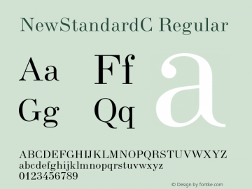 NewStandardC Regular OTF 1.0;PS 001.000;Core 116;AOCW 1.0 161 Font Sample