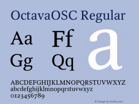 OctavaOSC Regular OTF 1.0;PS 001.000;Core 116;AOCW 1.0 161 Font Sample