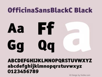 OfficinaSansBlackC Black Version 001.000图片样张