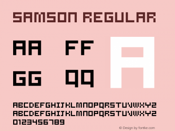 Samson Regular Version 2.00 Font Sample