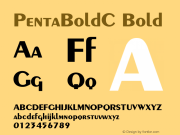 PentaBoldC Bold Version 001.000图片样张