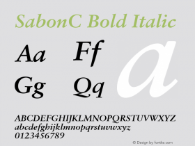 SabonC Bold Italic Version 001.000图片样张