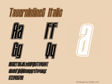 TauernInlineC Italic Version 001.000图片样张