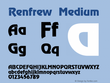 Renfrew Medium 001.000 Font Sample