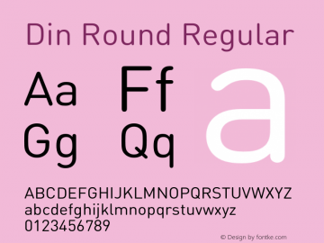 Din Round Regular 7.0d5e1 Font Sample