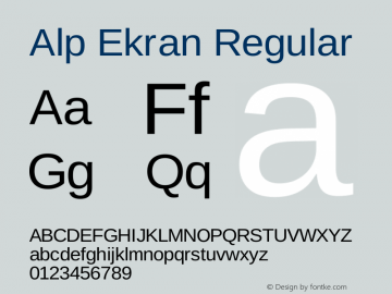 Alp Ekran Regular Version 4.00 October 18, 2010图片样张