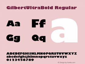 GilbertUltraBold Regular v1.0c Font Sample