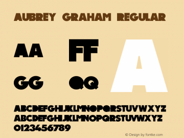 Aubrey Graham Regular Version 1.000 Font Sample
