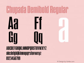 Chupada Demibold Regular Version 1.000 Font Sample