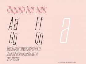 Chupada Hair Italic Version 1.000图片样张