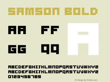 Samson Bold Version 2.00 Font Sample