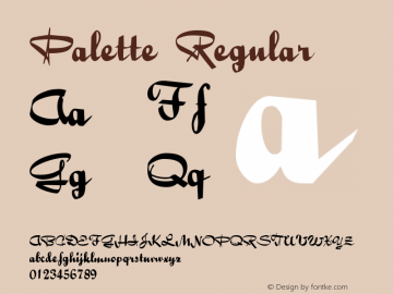 Palette Regular Brendel            :25.04.1995 Font Sample