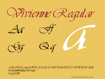 Vivienne Regular 001.003 Font Sample