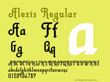 Alexis Regular 001.000 Font Sample