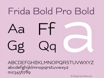 Frida Bold Pro Bold Version 1.000图片样张