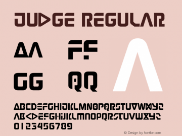 Judge Regular 1 Font Sample