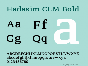 Hadasim CLM Bold Version 0.110图片样张