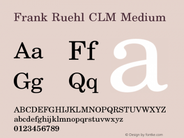 Frank Ruehl CLM Medium Version 0.100图片样张