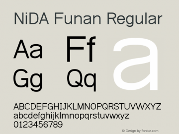 NiDA Funan Regular 2.10 2008 Font Sample