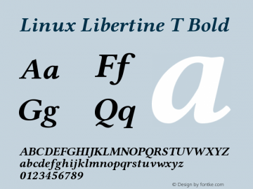 Linux Libertine T Bold Version 5.1.8图片样张