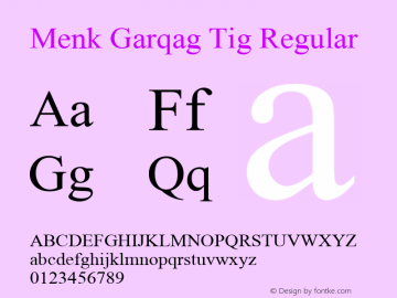 Menk Garqag Tig Regular 1.02图片样张