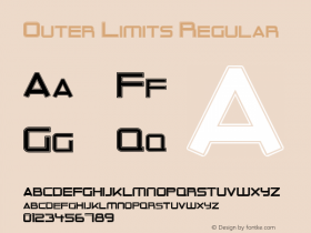 Outer Limits Regular Macromedia Fontographer 4.1 3/3/99图片样张