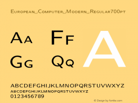 European Computer Modern Regular700pt Version 001.001 Font Sample