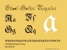 Chool-Gothic Regular Converted from f:\x\Chool.TF1 by ALLTYPE Font Sample