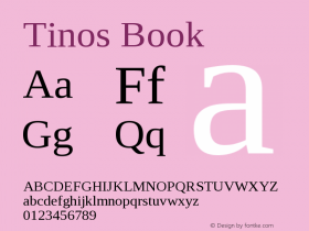 Tinos Book Version 1.20图片样张
