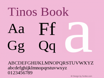 Tinos Book Version 1.20 Font Sample