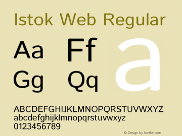 Istok Web Regular Version 1.0 Font Sample