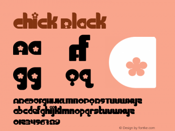 Chick Black Version Macromedia Fontograp Font Sample
