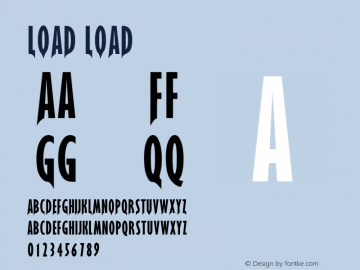 LOAD LOAD 1.0 Font Sample