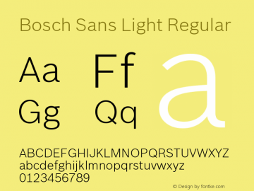 Bosch Sans Light Regular Version 1.00图片样张