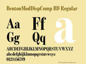 BentonModDispComp BD Regular Version 1.0 Font Sample