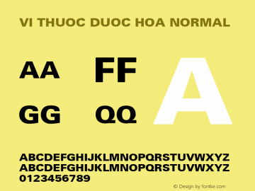 VI Thuoc Duoc Hoa Normal 1.0 Wed Mar 16 16:09:49 1994 Font Sample