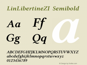 LinLibertineZI Semibold Version 1.0图片样张