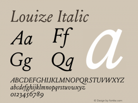 Louize Italic Version 1.000图片样张