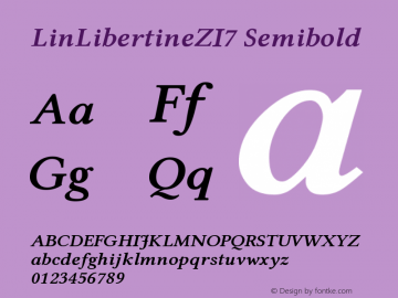 LinLibertineZI7 Semibold Version 1.0图片样张