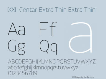 XXII Centar Extra Thin Extra Thin Version 1.002;com.myfonts.doubletwo.xxii-centar.extra-thin.wfkit2.42XX Font Sample