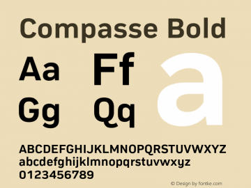 Compasse Bold Version 1.000 Font Sample