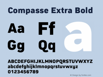 Compasse Extra Bold Version 1.000 Font Sample