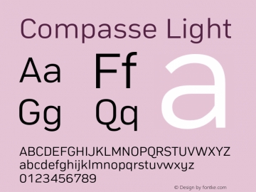 Compasse Light Version 1.000 Font Sample