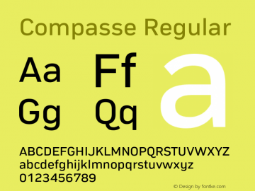 Compasse Regular Version 1.000 Font Sample